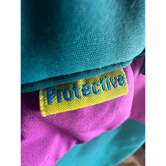 Vintage 80's/90s Ski Pants Womans M Waterproof Snowboard Bright Colors Teal Pink - Picture 3 of 8